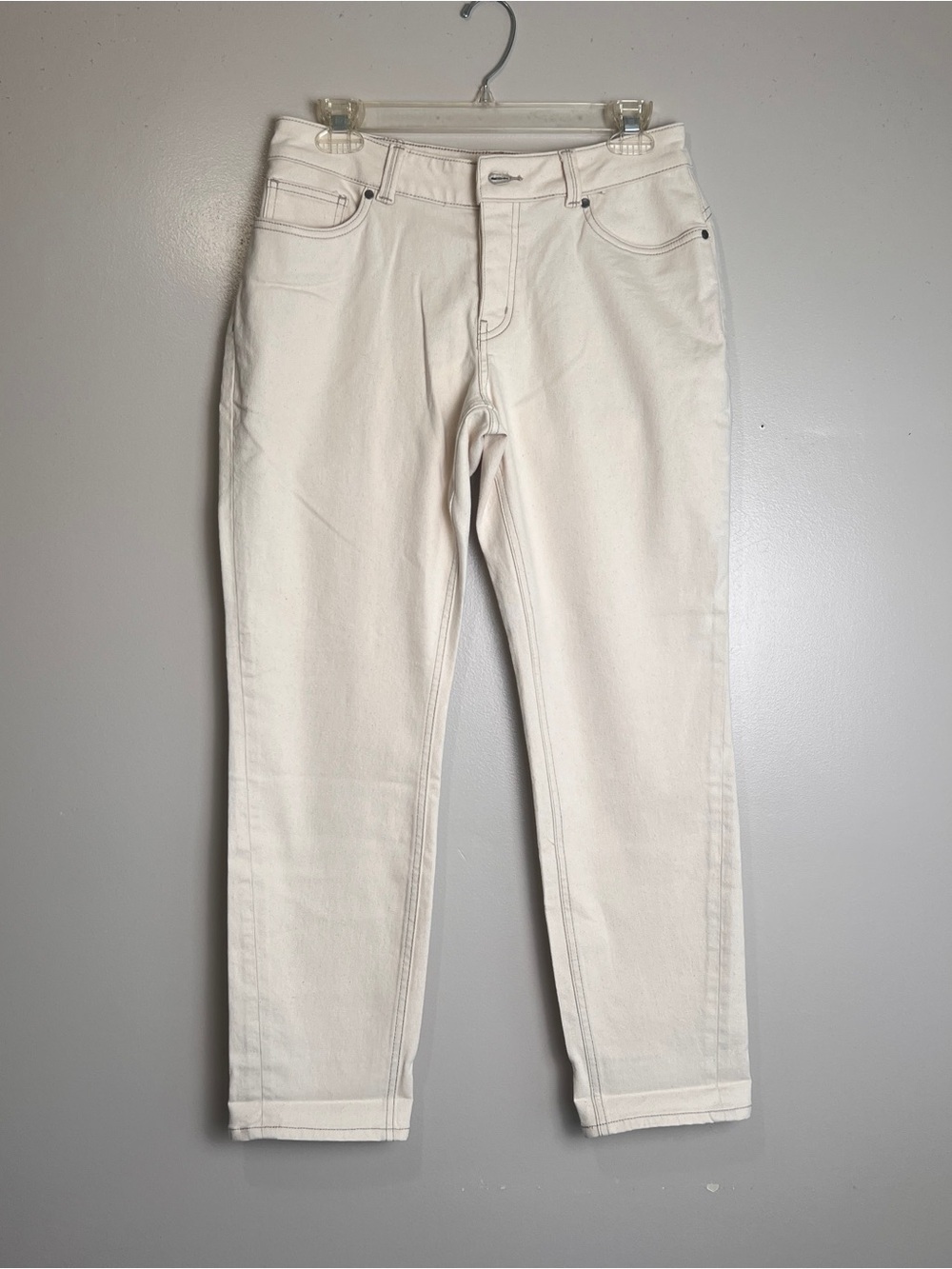 prAna Women's NEW Button Fly Cream Stretch Denim Jeans Size 4/27